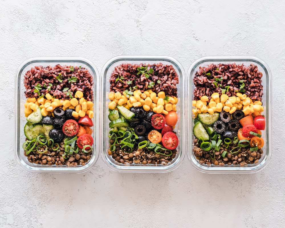 Colorful vegetable salad with mixed greens and nutrient-dense toppings